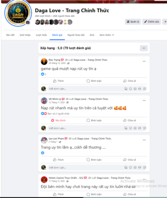 đánh giá của khách hàng daga casino