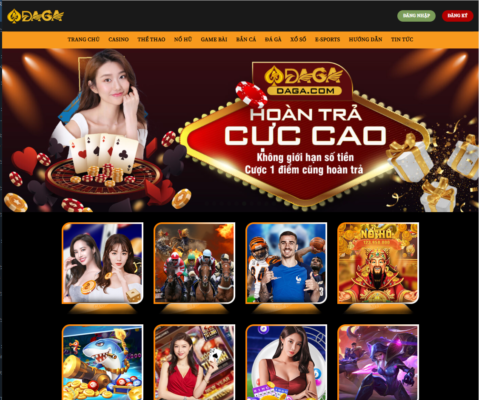 giao diện của daga casino