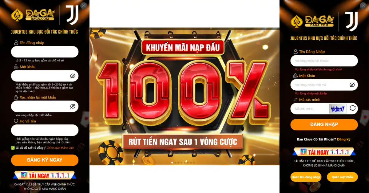 TRANG DAGA0 - TRANG CHỦ ĐĂNG KÝ, ĐĂNG NHẬP